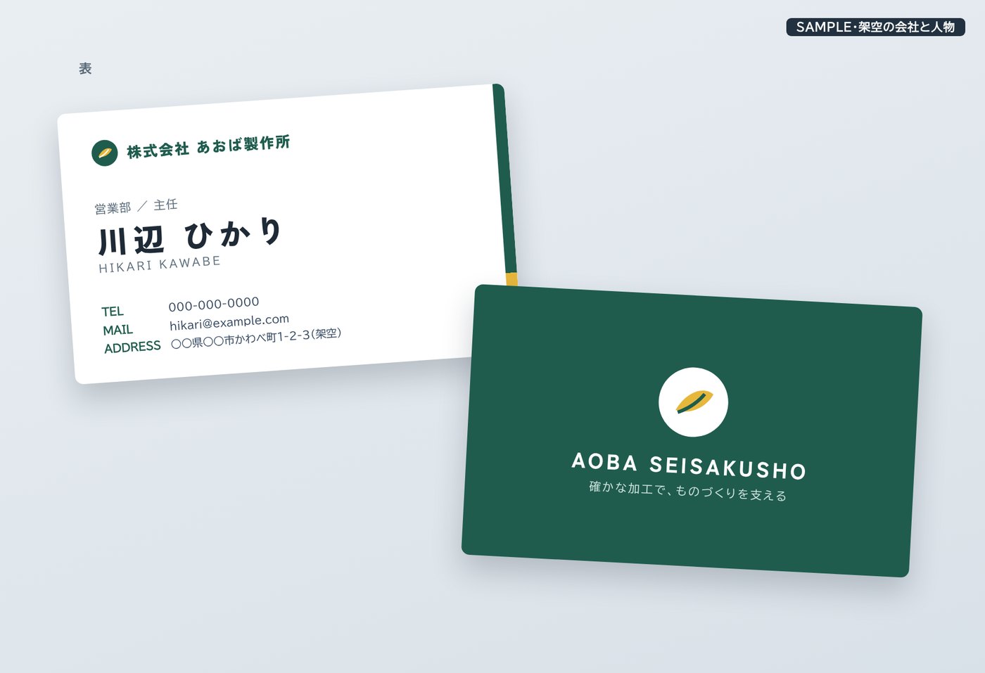 名刺デザインの全体