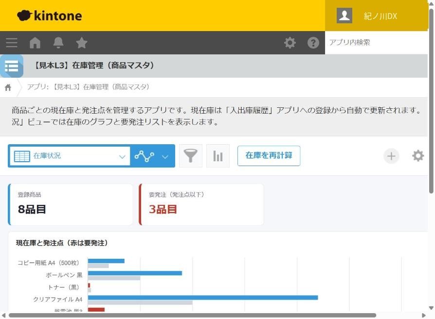 在庫管理(2つのアプリを連携)の全体